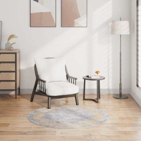 Alfombra lavable antideslizante gris φ120 cm