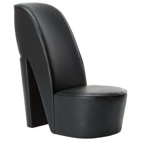 Black synthetic leather high-heeled shoe-shaped armchair by vidaXL, Armchairs - Ref: Foro24-248647, Price: 195,33 €, Discount: %