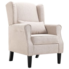 Sillón de tela beige by vidaXL, Armchairs - Ref: Foro24-248614, Price: 260,27 €, Discount: %