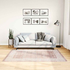 Alfombra lavable antideslizante beige 120x180 cm