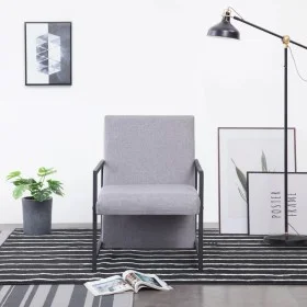 Sillón de tela gris claro by vidaXL, Armchairs - Ref: Foro24-282155, Price: 82,73 €, Discount: %