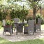 Conjunto de Comedor de Jardín con cojín 5 pcs Gris Poliratán en Conjuntos de jardín | Comprar online en Foro24