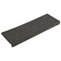 Alfombras de peldaños de escalera 15 uds gris y negro 65x21x4cm de vidaXL, Alfombrillas para escalones - Ref: Foro24-326197, ...