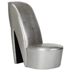 Silver synthetic leather high-heeled shoe-shaped armchair by vidaXL, Armchairs - Ref: Foro24-248649, Price: 158,36 €, Discoun...