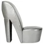 Sillón con forma de zapato de tacón cuero sintético plateado de vidaXL, Sillones - Ref: Foro24-248649, Precio: 158,10 €, Desc...