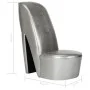 Sillón con forma de zapato de tacón cuero sintético plateado de vidaXL, Sillones - Ref: Foro24-248649, Precio: 158,10 €, Desc...