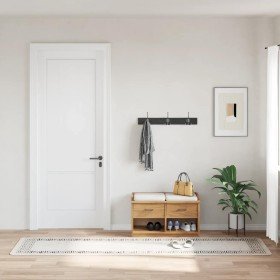 Alfombra lavable antideslizante beige claro 80x300 cm