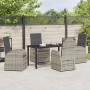 Conjunto de Comedor de Jardín 5 pcs Gris ratán sintético