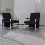 2 black synthetic leather armchairs with chrome structure by vidaXL, Armchairs - Ref: Foro24-270179, Price: 234,85 €, Discoun...