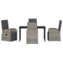 Conjunto de Comedor de Jardín 5 pcs Gris ratán sintético