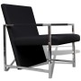 2 black synthetic leather armchairs with chrome structure by vidaXL, Armchairs - Ref: Foro24-270179, Price: 212,28 €, Discoun...