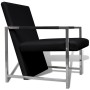 2 black synthetic leather armchairs with chrome structure by vidaXL, Armchairs - Ref: Foro24-270179, Price: 212,28 €, Discoun...