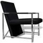 2 black synthetic leather armchairs with chrome structure by vidaXL, Armchairs - Ref: Foro24-270179, Price: 234,85 €, Discoun...