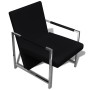 2 black synthetic leather armchairs with chrome structure by vidaXL, Armchairs - Ref: Foro24-270179, Price: 212,28 €, Discoun...
