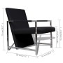 2 black synthetic leather armchairs with chrome structure by vidaXL, Armchairs - Ref: Foro24-270179, Price: 212,28 €, Discoun...