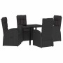 Conjunto de Comedor de Jardín 5 pcs Negro ratán sintético en Conjuntos de jardín | Comprar online en Foro24