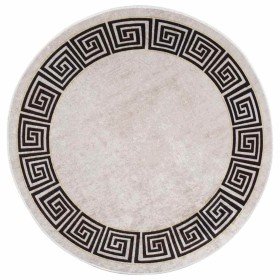 Alfombra lavable antideslizante beige claro φ120 cm