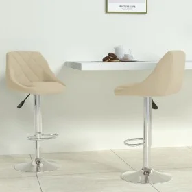 Cremefarbener Küchenhocker aus Samt, 2 Einheiten von vidaXL, Küchenhocker - Ref: Foro24-335304, Preis: 140,66 €, Rabatt: %