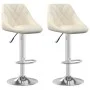 Cremefarbener Küchenhocker aus Samt, 2 Einheiten von vidaXL, Küchenhocker - Ref: Foro24-335304, Preis: 141,22 €, Rabatt: %