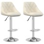 Cremefarbener Küchenhocker aus Samt, 2 Einheiten von vidaXL, Küchenhocker - Ref: Foro24-335304, Preis: 143,34 €, Rabatt: %