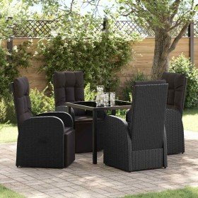 Conjunto de Comedor de Jardín 5 pcs Negro ratán sintético Conjunto de Comedor de Jardín 5 pcs Negro ratán sintético