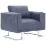 Sillón en forma de cubo de piel de ante artificial gris de vidaXL, Sillones - Ref: Foro24-282154, Precio: 201,40 €, Descuento: %