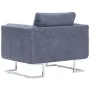 Grauer Würfelsessel aus Wildlederimitat von vidaXL, Sessel - Ref: Foro24-282154, Preis: 201,44 €, Rabatt: %