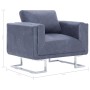 Grauer Würfelsessel aus Wildlederimitat von vidaXL, Sessel - Ref: Foro24-282154, Preis: 204,18 €, Rabatt: %