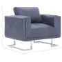 Gray Faux Suede Leather Cube Armchair by vidaXL, Armchairs - Ref: Foro24-282154, Price: 201,44 €, Discount: %