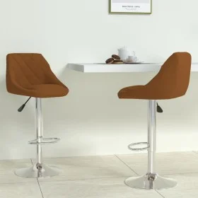 Taburete de cocina 2 unidades de terciopelo marrón de vidaXL, Taburetes de cocina - Ref: Foro24-335303, Precio: 142,18 €, Des...