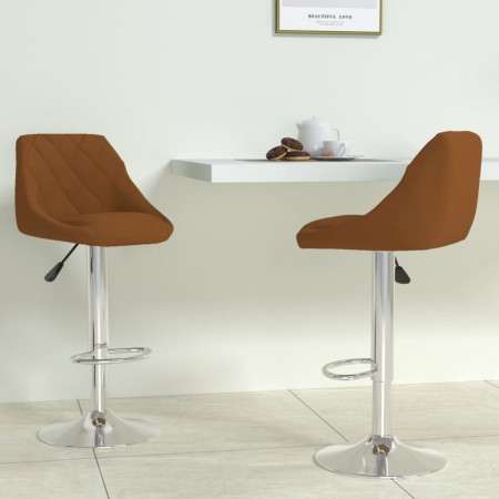 Küchenhocker 2 Einheiten aus braunem Samt von vidaXL, Küchenhocker - Ref: Foro24-335303, Preis: 145,42 €, Rabatt: %