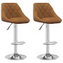 Küchenhocker 2 Einheiten aus braunem Samt von vidaXL, Küchenhocker - Ref: Foro24-335303, Preis: 145,42 €, Rabatt: %