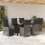Conjunto de Comedor de Jardín con cojín 7 pcs Gris Poliratán en Conjuntos de jardín | Comprar online en Foro24