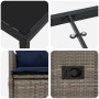 Conjunto de Comedor de Jardín 5 pcs Gris ratán sintético