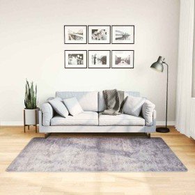 Alfombra lavable antideslizante gris 120x180 cm