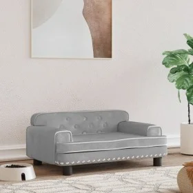 Light gray velvet dog bed 70x45x30 cm by vidaXL, Beds for dogs - Ref: Foro24-171883, Price: 88,16 €, Discount: %