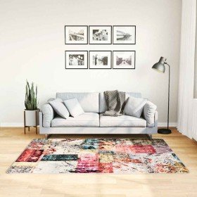 Alfombra lavable patchwork antideslizante multicolor 120x180 cm