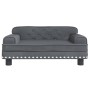 Dunkelgraues Hundebett aus Samt, 70 x 45 x 30 cm von vidaXL, Betten für Hunde - Ref: Foro24-171884, Preis: 83,20 €, Rabatt: %