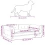Hundebett aus grauem Kunstleder, 95 x 55 x 30 cm von vidaXL, Betten für Hunde - Ref: Foro24-171820, Preis: 82,95 €, Rabatt: %