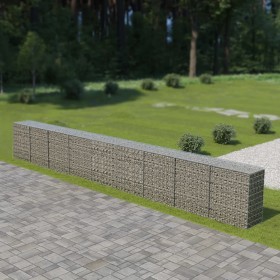 Gabionenwand mit verzinkten Stahlabdeckungen 900x50x100 cm von vidaXL, Zaunpaneele - Ref: Foro24-143588, Preis: 458,03 €, Rab...