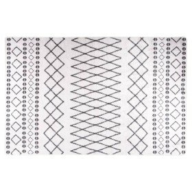 Alfombra lavable antideslizante negro y blanco 160x230 cm