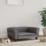 Cama para perros de cuero sintético gris 70x45x30 cm de vidaXL, Camas para perros - Ref: Foro24-171834, Precio: 66,90 €, Desc...
