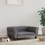 Graues Hundebett aus Kunstleder, 70x45x30 cm von vidaXL, Betten für Hunde - Ref: Foro24-171834, Preis: 67,72 €, Rabatt: %