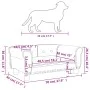 Cama para perros de cuero sintético gris 70x45x30 cm de vidaXL, Camas para perros - Ref: Foro24-171834, Precio: 66,90 €, Desc...