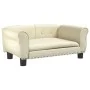 Cream synthetic leather dog bed 70x45x30 cm by vidaXL, Beds for dogs - Ref: Foro24-171832, Price: 79,23 €, Discount: %
