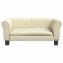Cremefarbenes Hundebett aus Kunstleder 70x45x30 cm von vidaXL, Betten für Hunde - Ref: Foro24-171832, Preis: 80,77 €, Rabatt: %