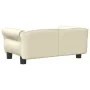 Cream synthetic leather dog bed 70x45x30 cm by vidaXL, Beds for dogs - Ref: Foro24-171832, Price: 79,23 €, Discount: %