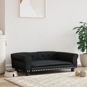 Cama para perros de cuero sintético negra 95x55x30 cm de vidaXL, Camas para perros - Ref: Foro24-171817, Precio: 101,16 €, De...