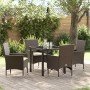 Conjunto de Comedor de Jardín con cojín 5 pcs Marrón Poliratán en Conjuntos de jardín | Comprar online en Foro24