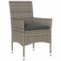 Conjunto de Comedor de Jardín con cojín 5 pcs Gris Poliratán en Conjuntos de jardín | Comprar online en Foro24